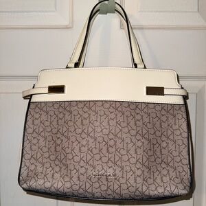 Calvin Klein Beige and Cream Bag